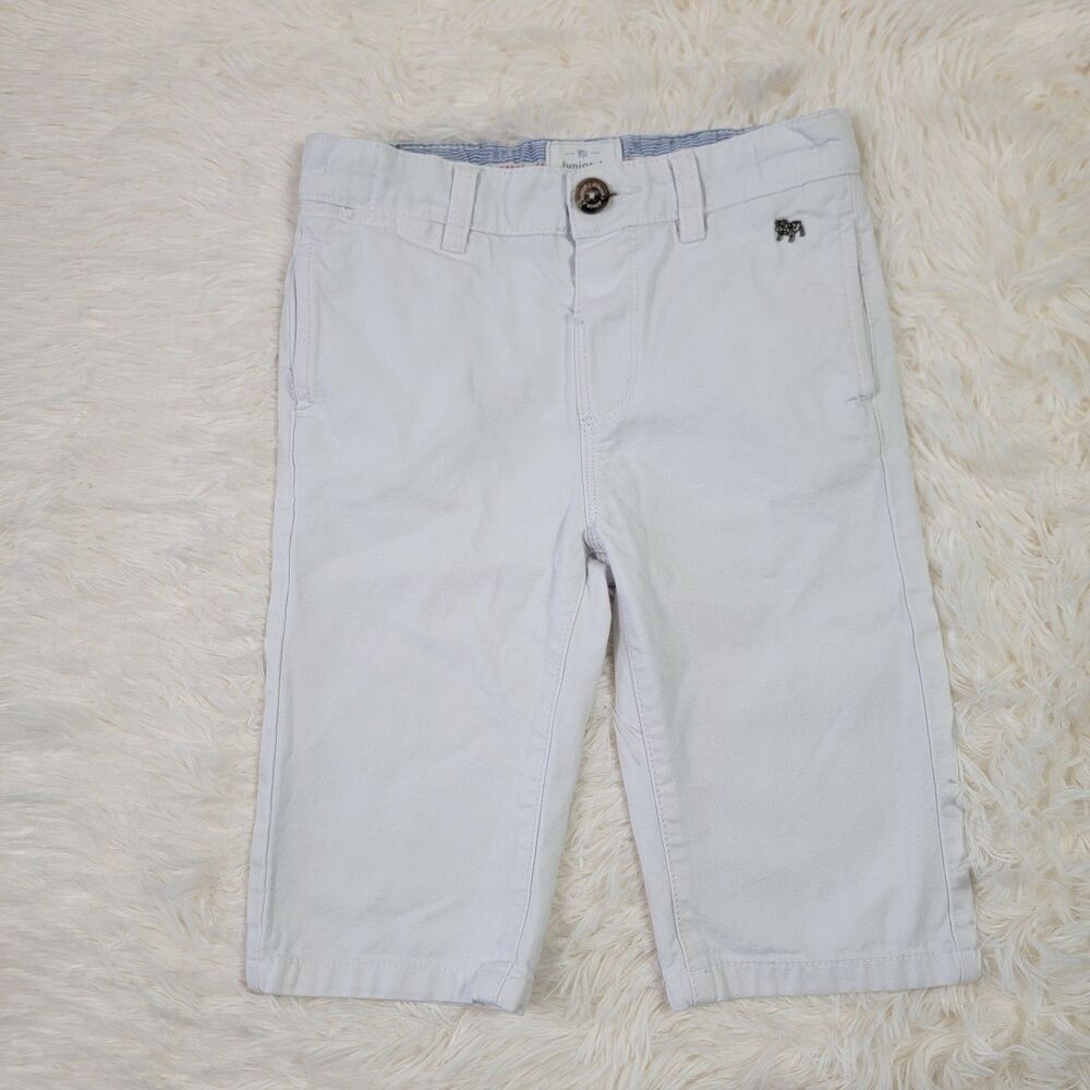 Junior J by Jasper Conran Boy's Size 5-6 UK Designer Long Shorts White Cotton Y